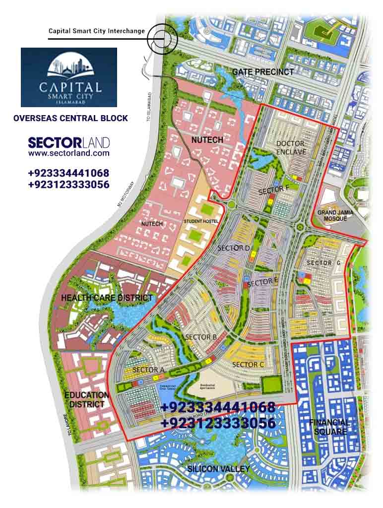 overseas central block map of capital smart city